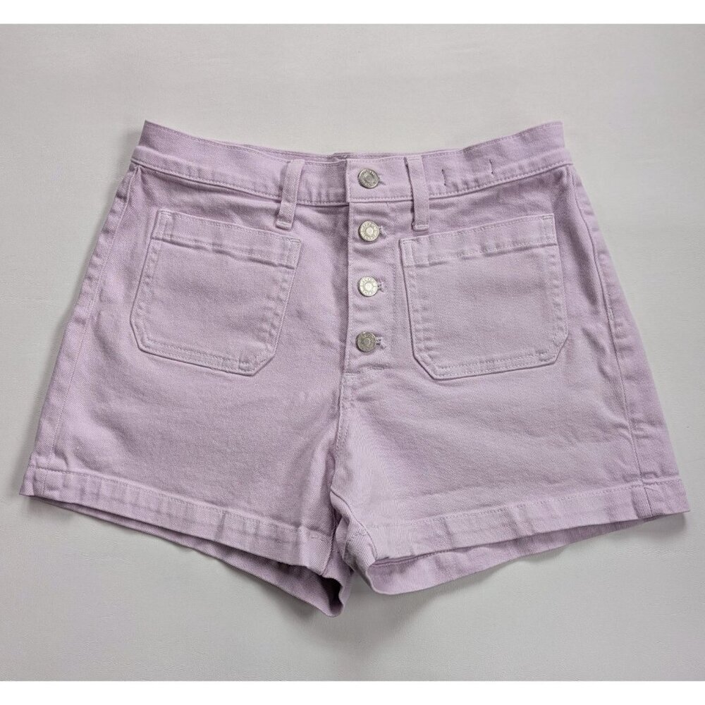 J. Crew High Rise Women's Shorts Button Fly Size 27 US 4 Lavender Style #L4756